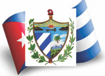 Bandera y escudo Cubano